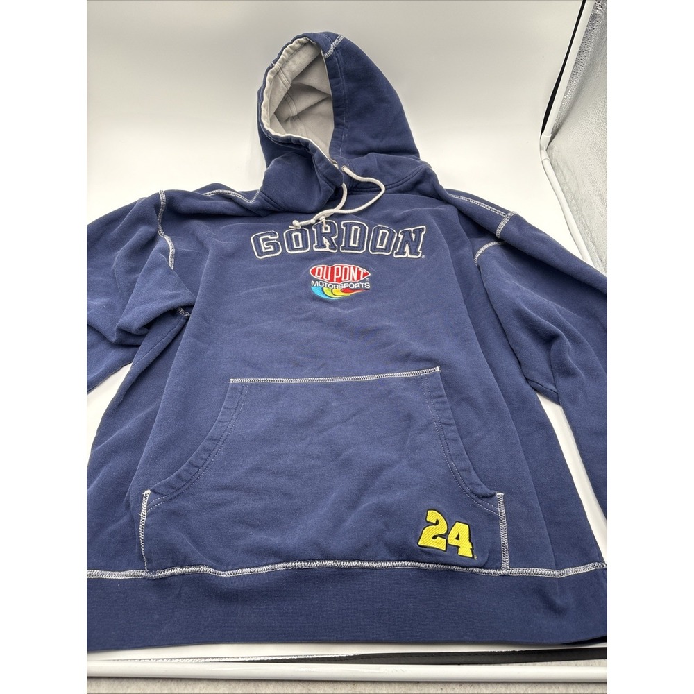 Chase Authentic Jeff Gordon‎ DuPont Motorsports 24 Hoodie Mens Size XL Blue
